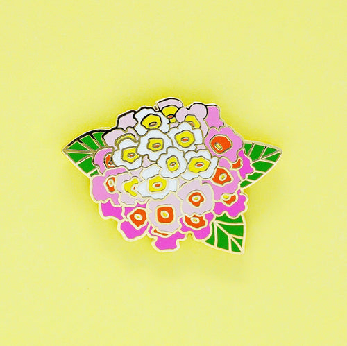 Lantana enamel pin